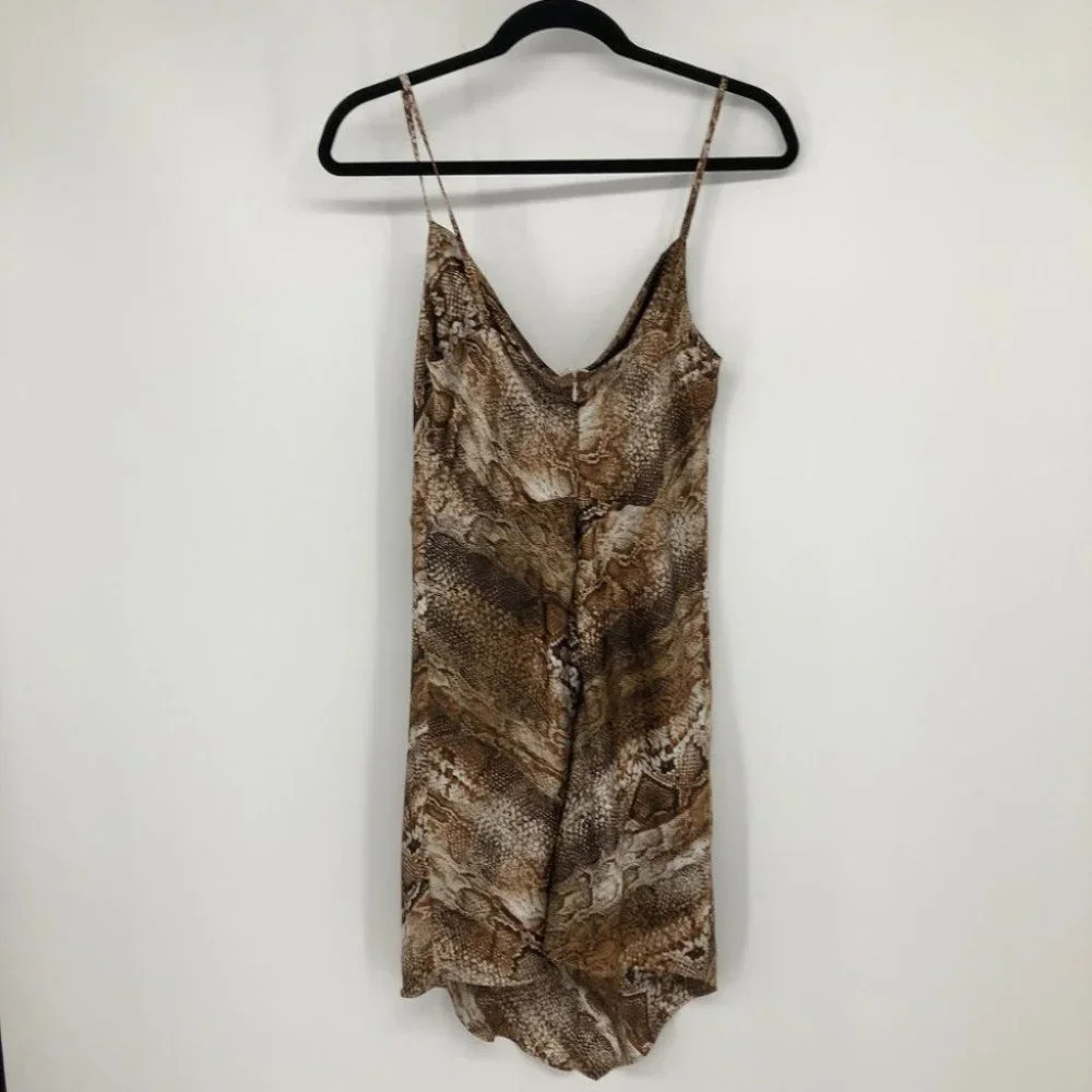 Guess snakeskin cowl neck mini slip dress Lucy NWT - Picture 3 of 16